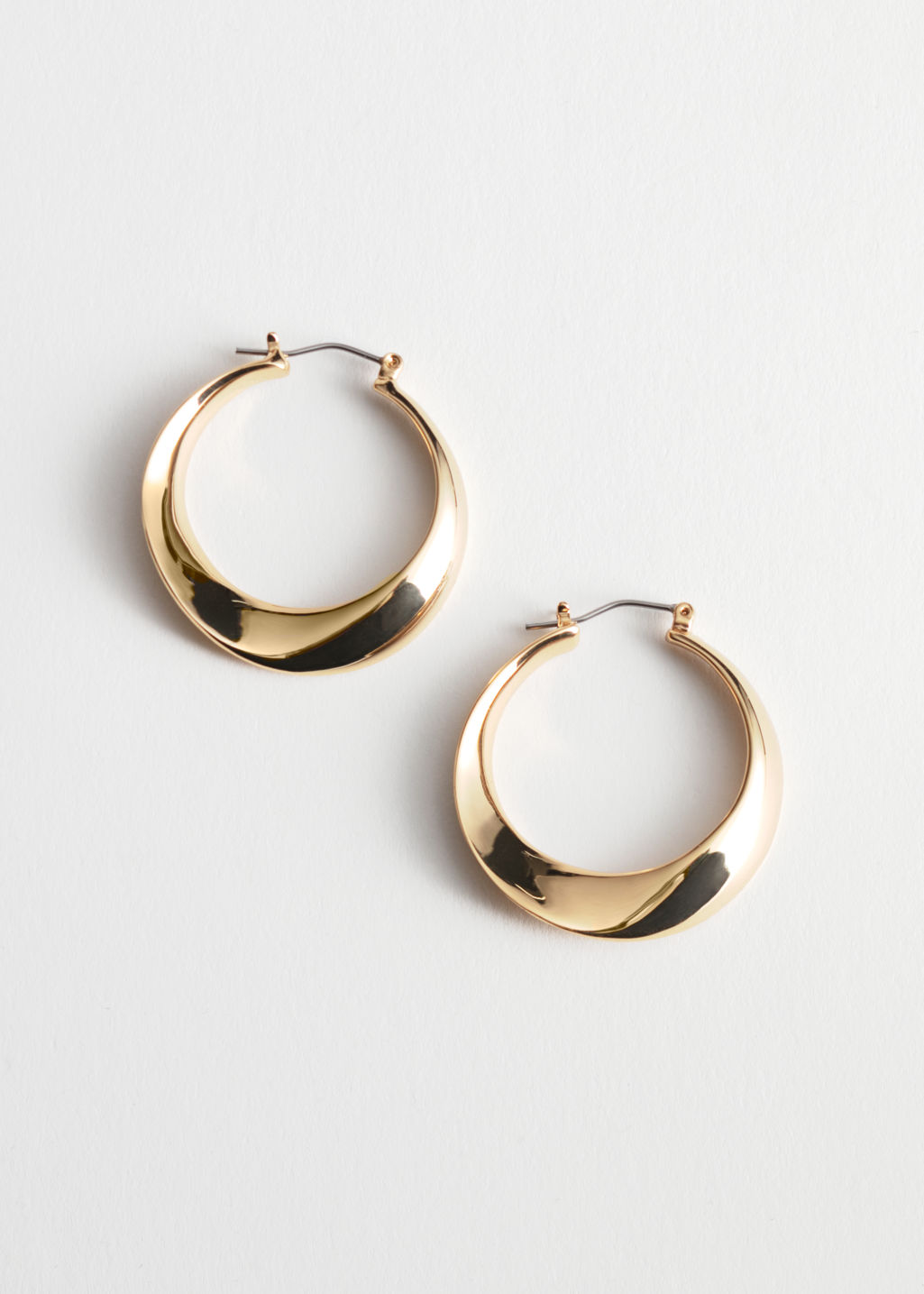 Twisted Hoop Earrings - Gold - Hoops - & Other Stories - Click Image to Close