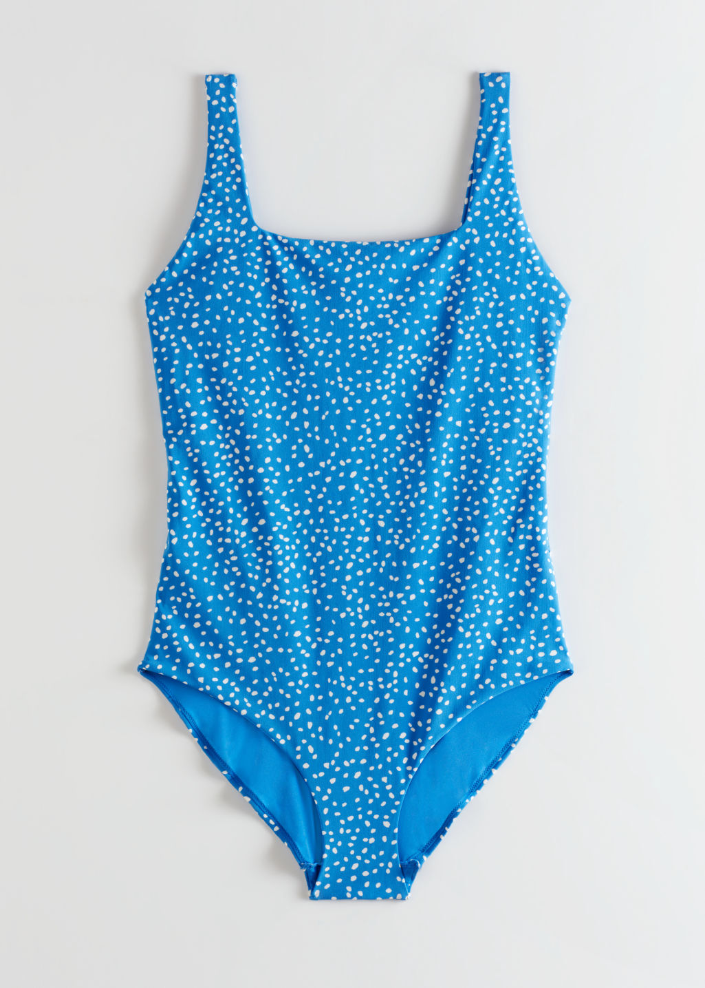 Square neck Tie Dye Swimsuit - Blue Spots - Swimsuits - & Other Stories - Click Image to Close