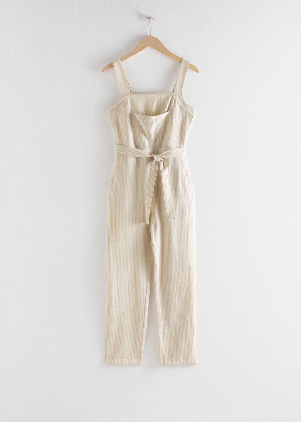 Lyocell Linen Blend Jumpsuit - Beige - Jumpsuits & Playsuits - & Other Stories - Click Image to Close