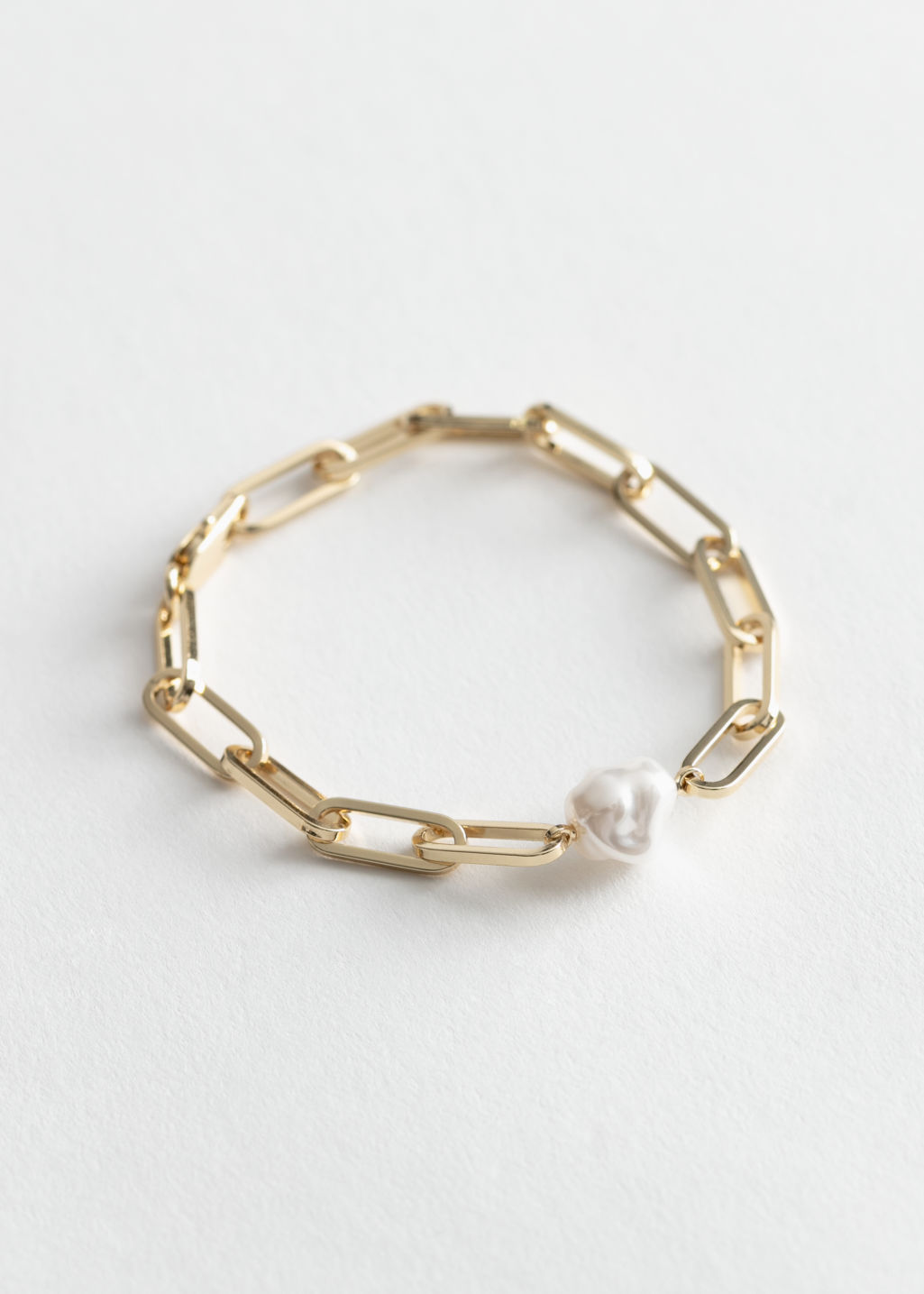 Pearl Pendant Chain Bracelet - Gold - Bracelets - & Other Stories