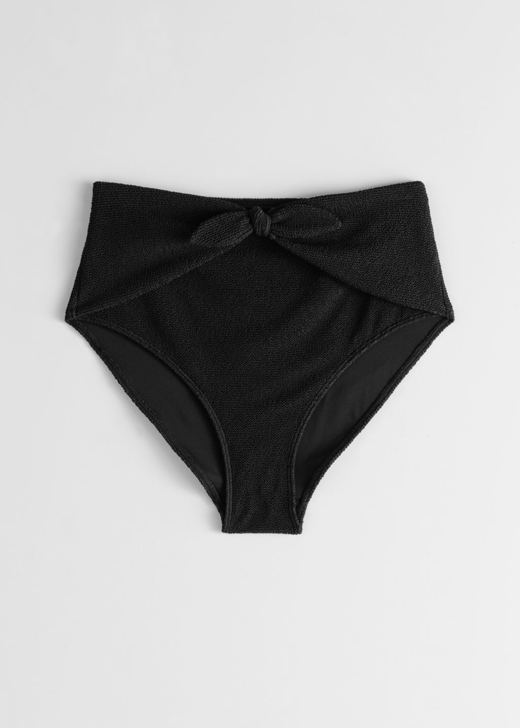 High Waisted Knot Tie Bikini Bottoms - Black - Bikinis - & Other Stories - Click Image to Close