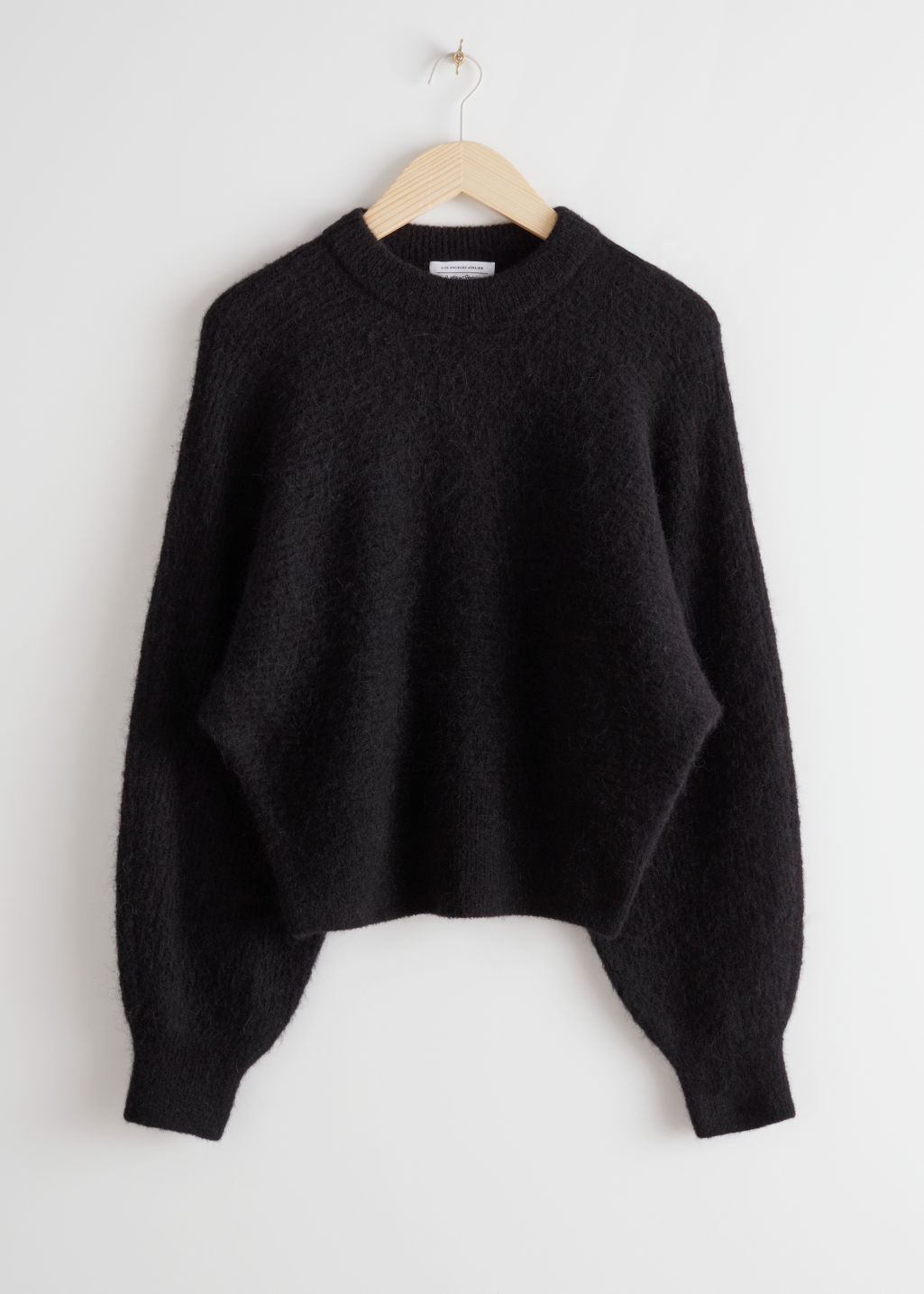 Mock Neck Alpaca Blend Sweater - Black - Sweaters - & Other Stories - Click Image to Close