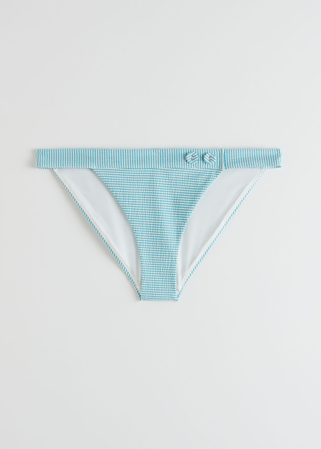 Striped Bikini Mini Briefs - Blue Stripe - Bottoms - & Other Stories - Click Image to Close