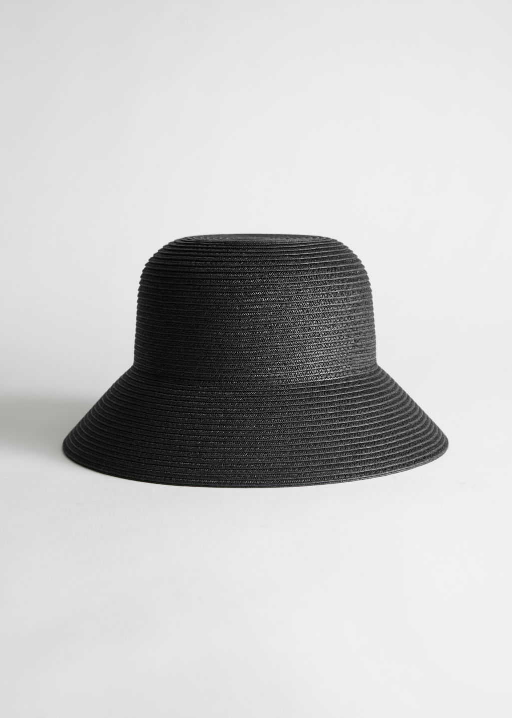 Structured Straw Bucket Hat - Black - Hats - & Other Stories - Click Image to Close