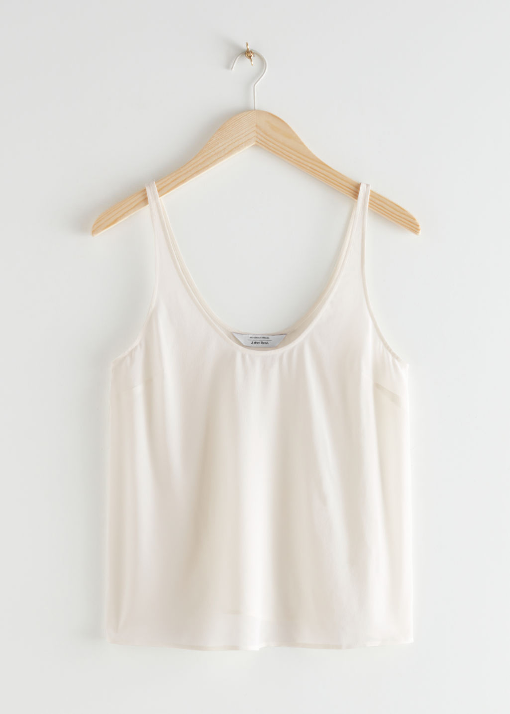 Relaxed Silk Crepe Top - White - Tanktops & Camisoles - & Other Stories
