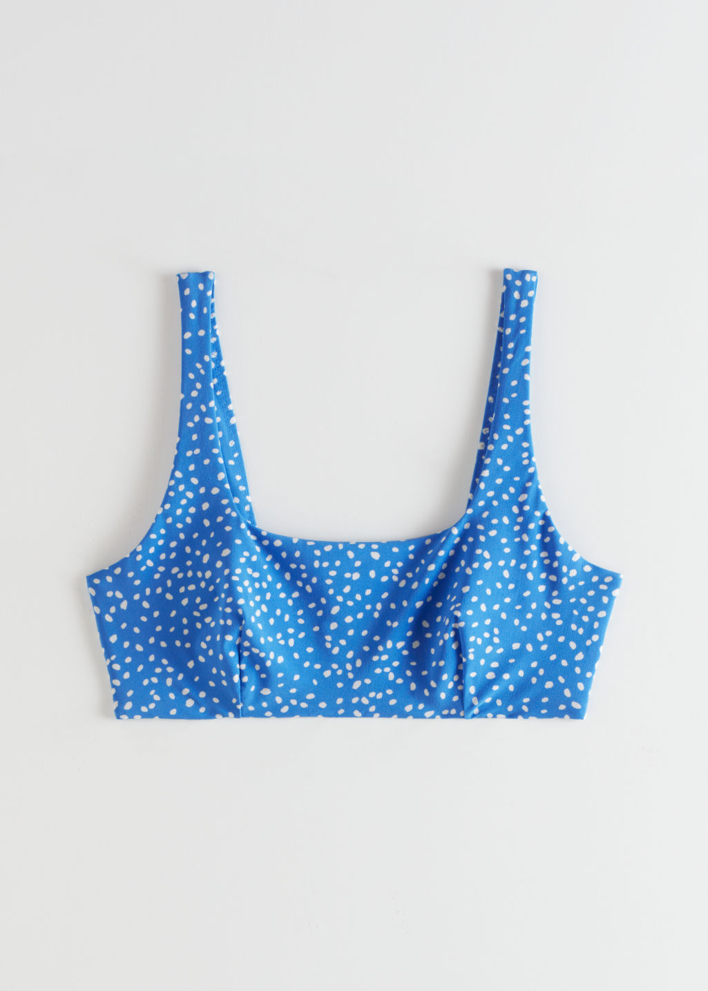 Printed Bandeau Bikini Top - Blue Dots - Tops - & Other Stories