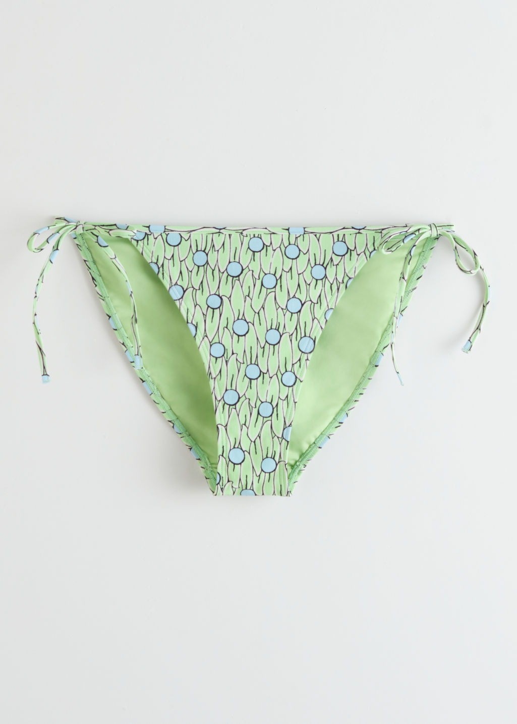 Side Tie Mini Briefs - Green - Bottoms - & Other Stories - Click Image to Close