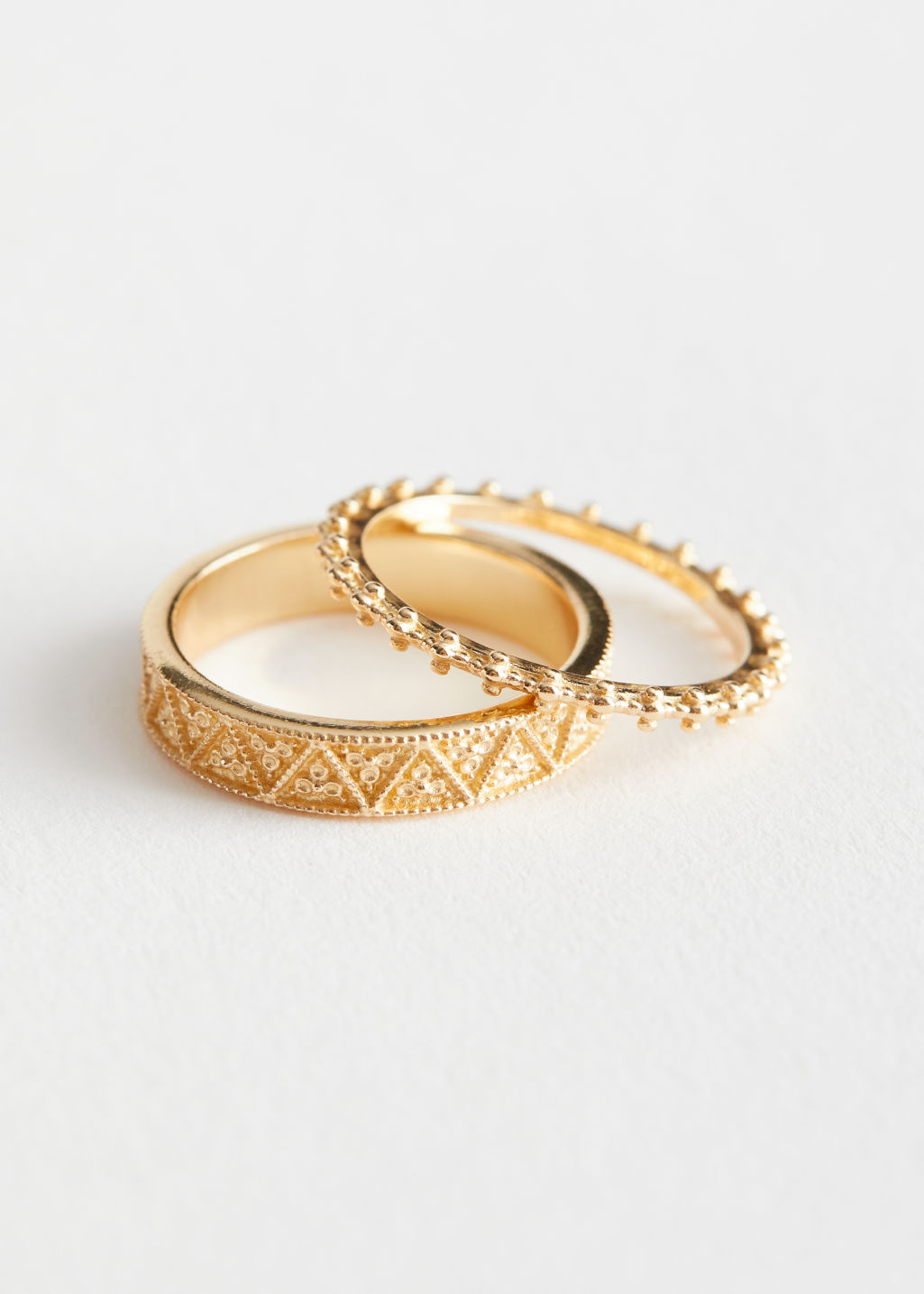 Duo Ring Set - Gold - Rings - & Other Stories - Click Image to Close