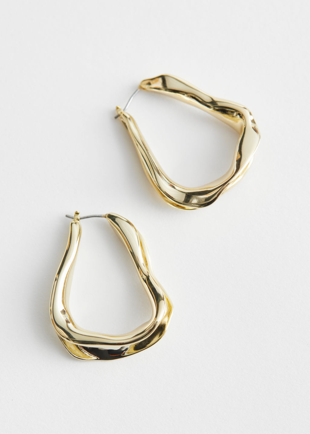Organic Oval Hoop Earrings - Gold - Hoops - & Other Stories