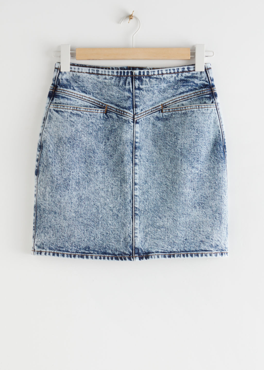 Fitted Denim Mini Skirt - Blue - Denim skirts - & Other Stories - Click Image to Close