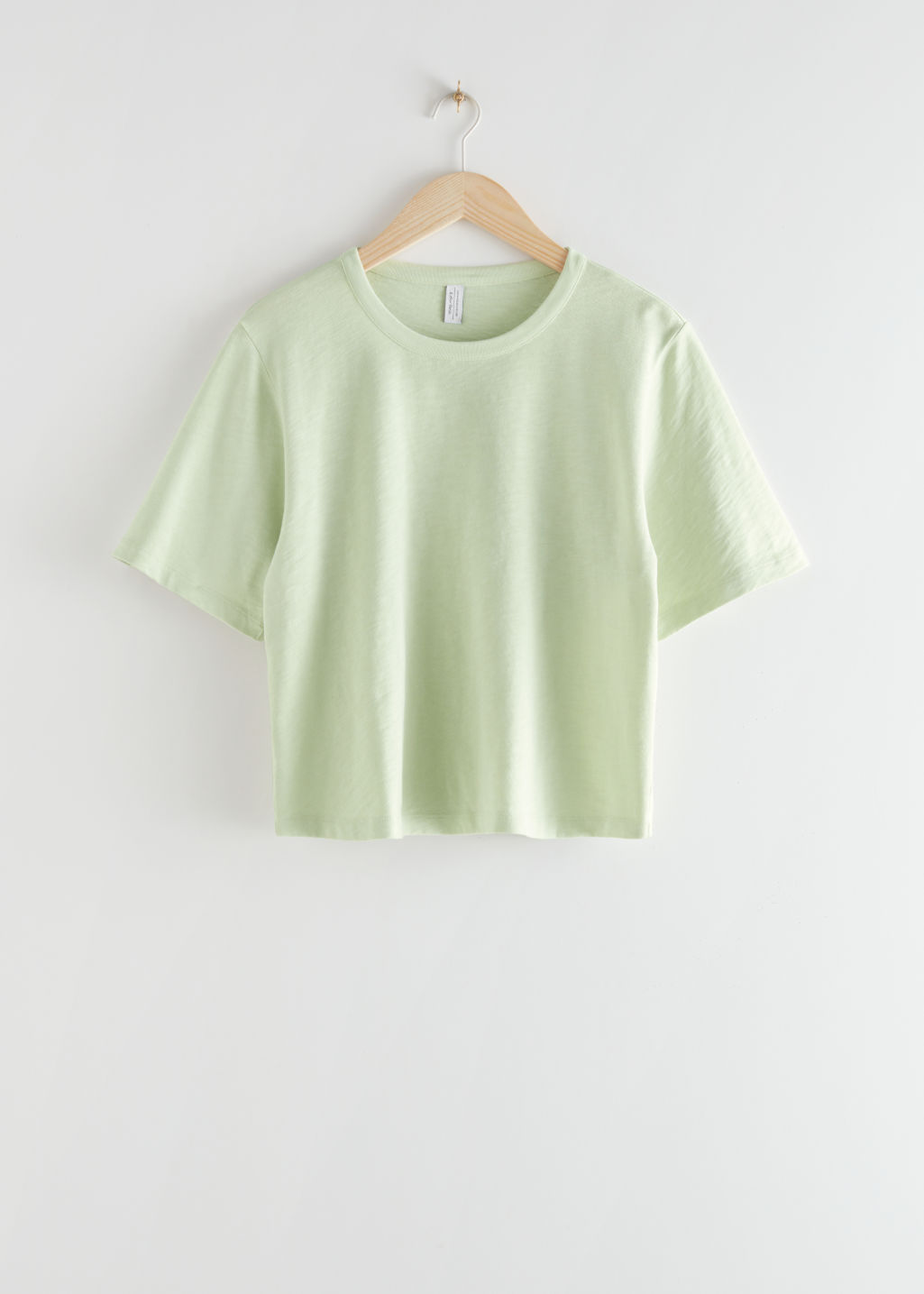 Soft Cropped T-Shirt - Pistachio - Tops & T-shirts - & Other Stories
