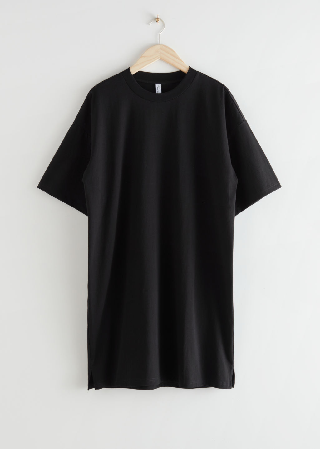 Relaxed T-Shirt Mini Dress - Black - Mini dresses - & Other Stories