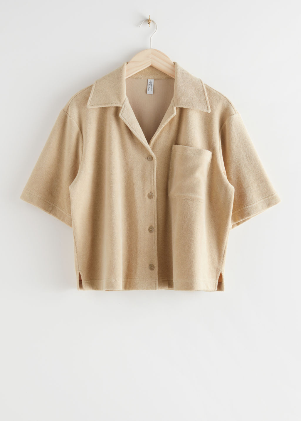 Boxy Bowling Shirt - Beige - Shirts - & Other Stories - Click Image to Close