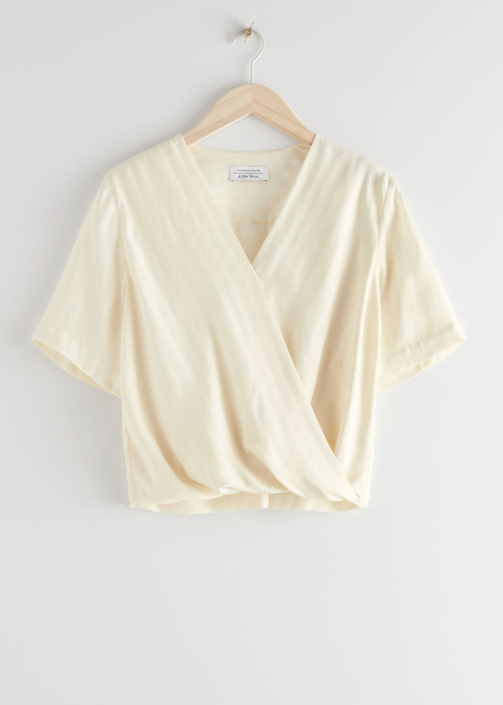 Boxy Wrap Blouse - Creme - Blouses - & Other Stories