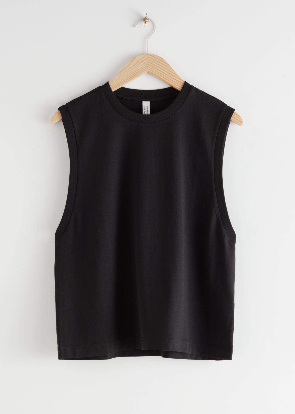 Organic Cotton Tank Top - Black - Tanktops & Camisoles - & Other Stories - Click Image to Close