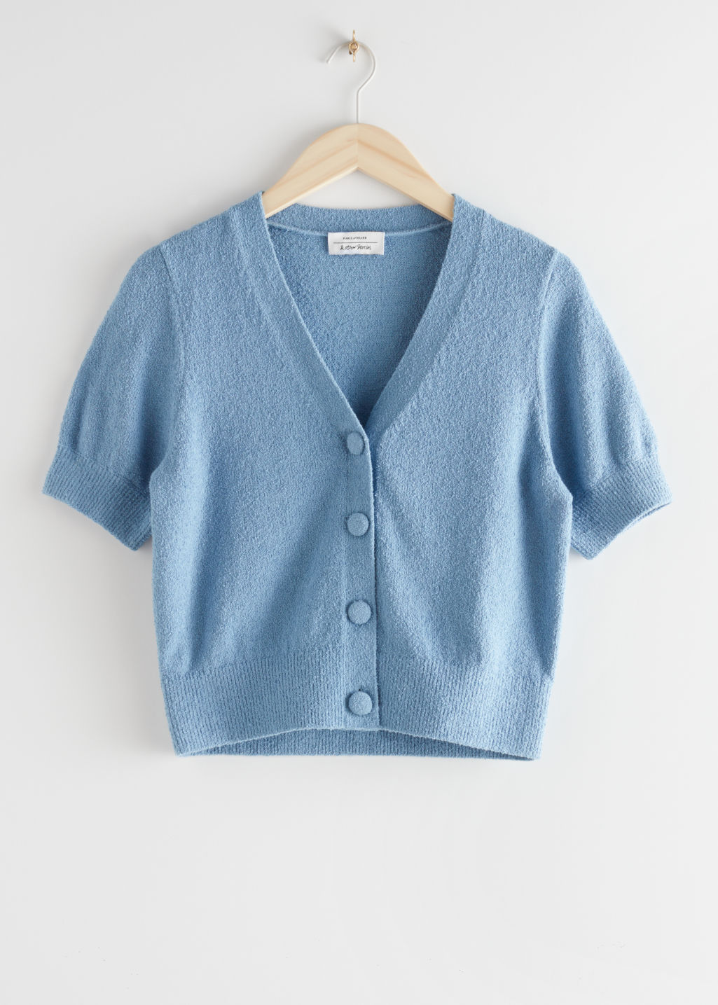 Short-Sleeved Cardigan - Blue - Cardigans - & Other Stories