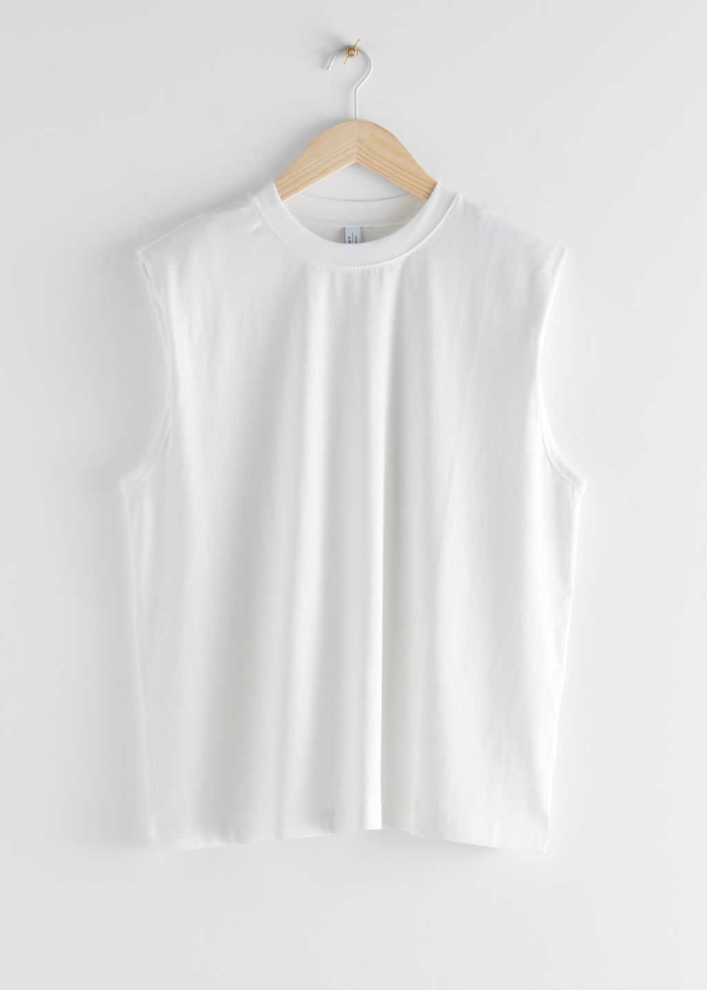 Padded Shoulder Tank Top - White - Tanktops & Camisoles - & Other Stories