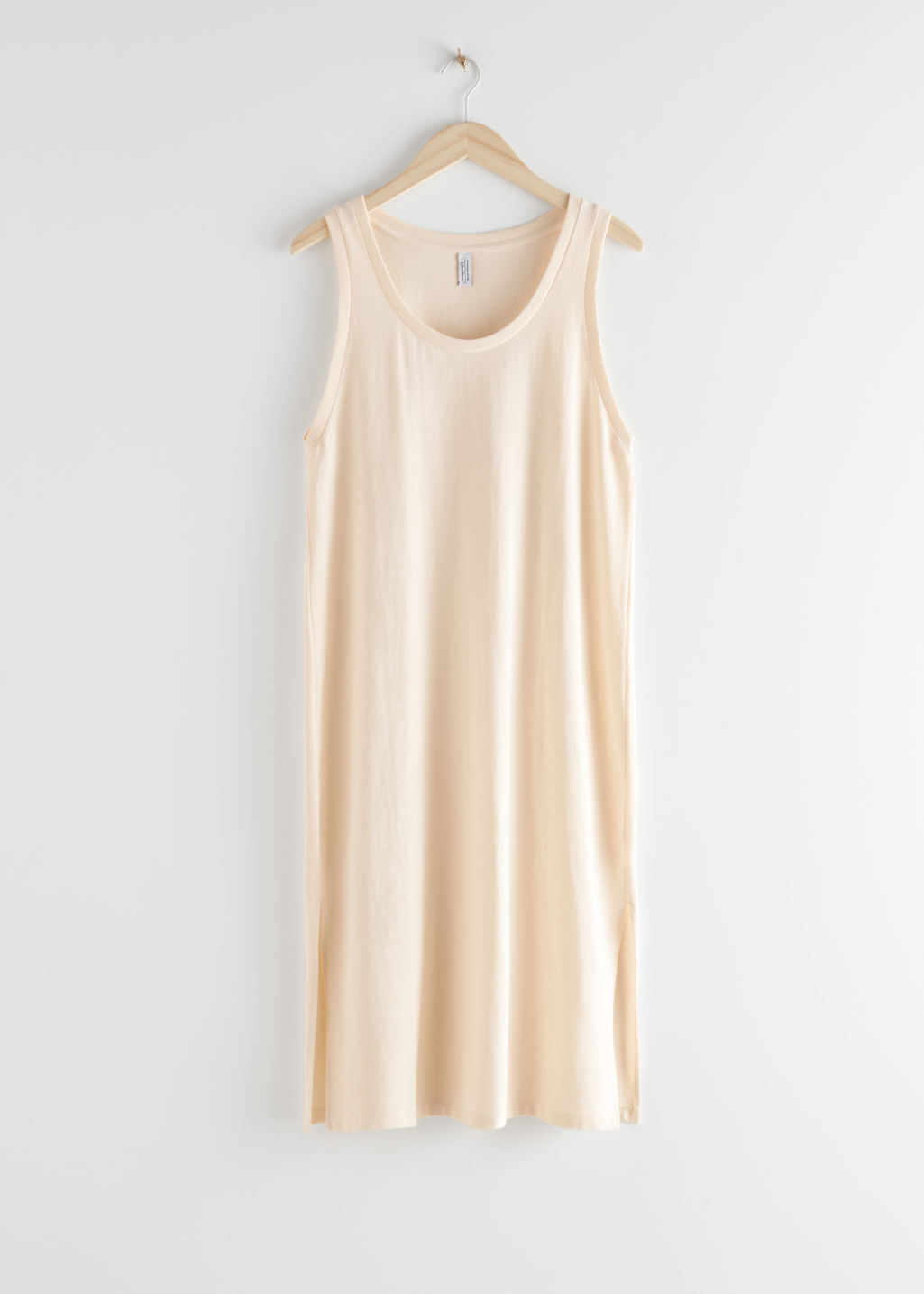Relaxed Duo Slit Midi Dress - Light Yellow - Midi dresses - & Other Stories - Click Image to Close