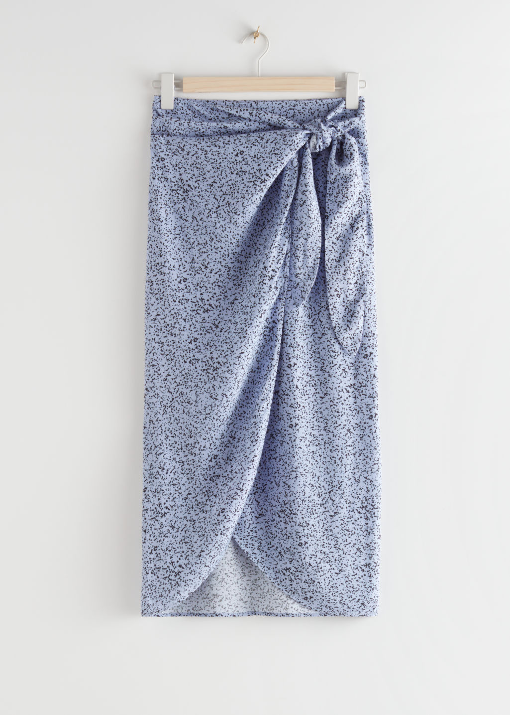 Scarf Tie Maxi Wrap Skirt - Blue Print - Maxi skirts - & Other Stories - Click Image to Close