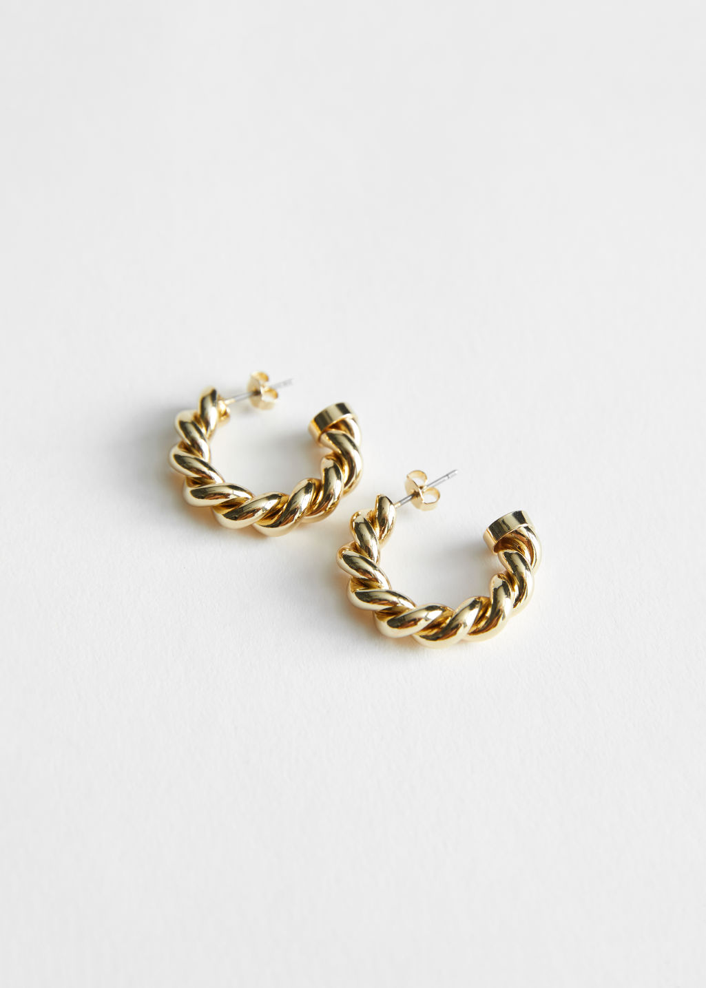 Twisted Sphere Hoop Earrings - Gold - Hoops - & Other Stories - Click Image to Close