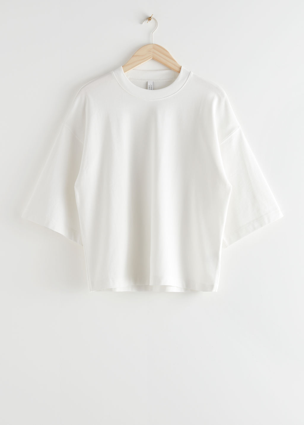 Boxy Crewneck T-Shirt - White - Tops & T-shirts - & Other Stories - Click Image to Close