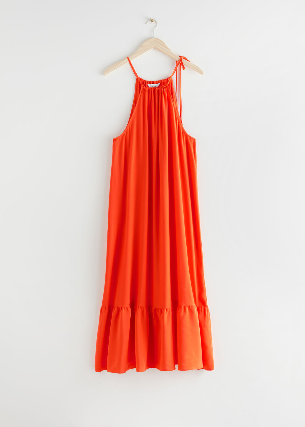 Halterneck A-Line Midi Dress - Orange - Midi dresses - & Other Stories - Click Image to Close