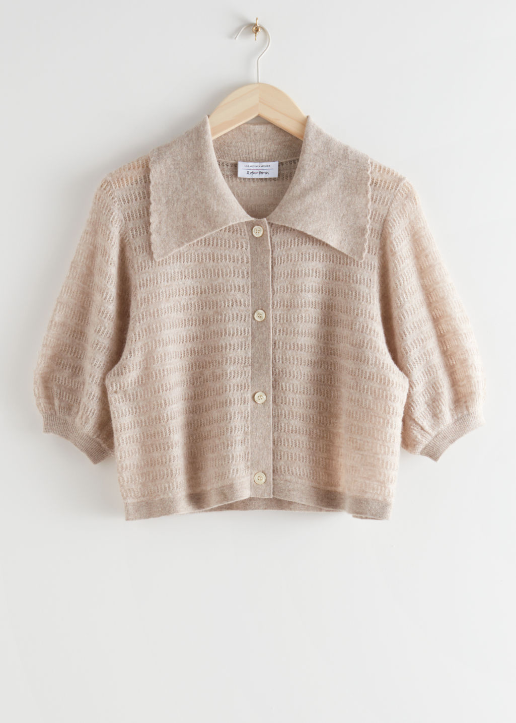 Knitted Alpaca Blend Cardigan - Beige - Cardigans - & Other Stories - Click Image to Close