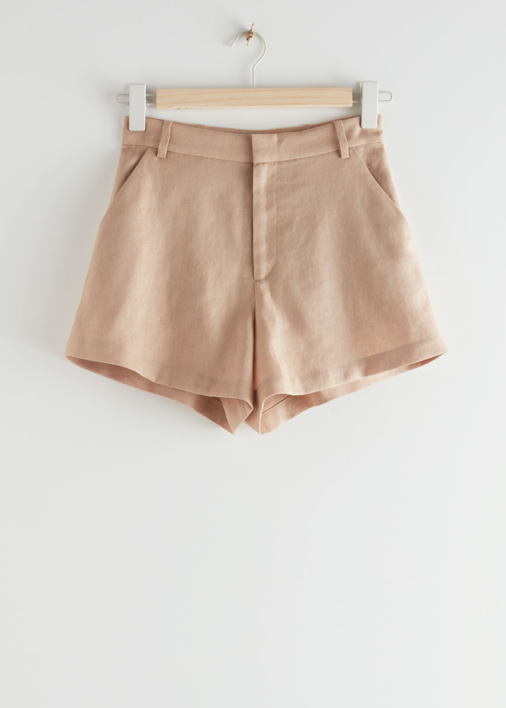 Linen Shorts - Beige - Shorts - & Other Stories - Click Image to Close