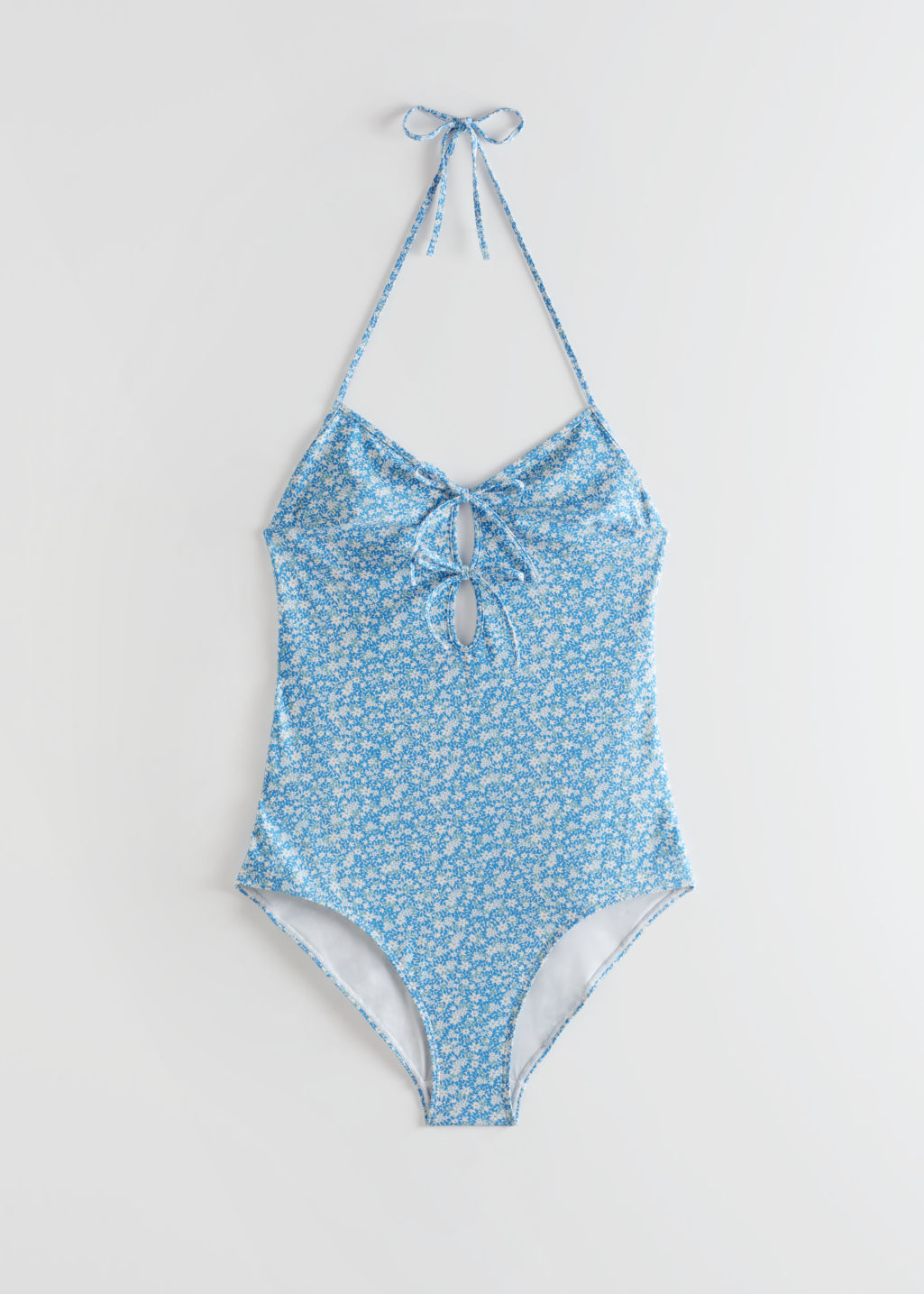 Floral Print Strappy Swimsuit - Blue Floral - Swimsuits - & Other Stories - Click Image to Close