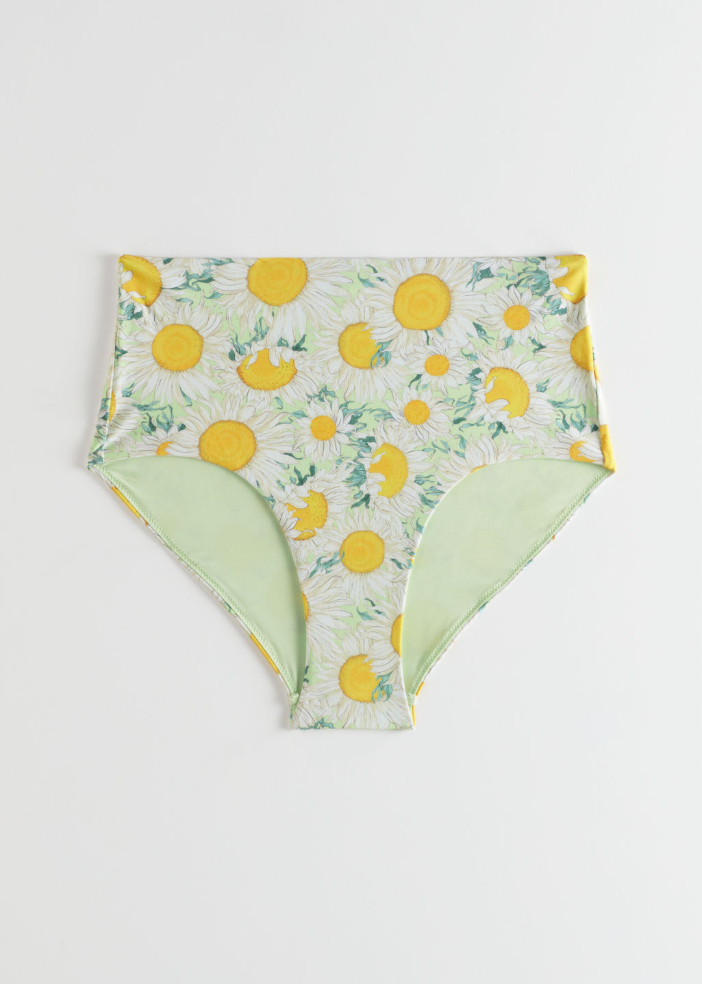 Floral High Waisted Bikini Briefs - Yellow Floral - Bottoms - & Other Stories - Click Image to Close