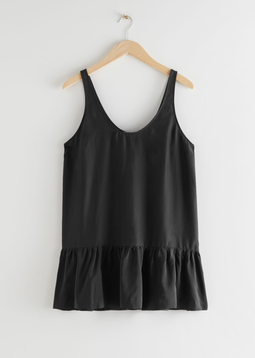 Dropped Waist Silk Top - Black - Tanktops & Camisoles - & Other Stories
