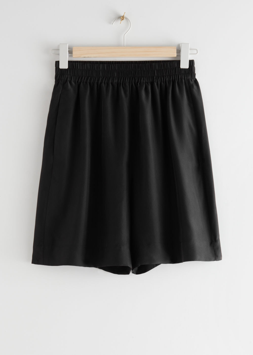Mulberry Silk Shorts - Black - Shorts - & Other Stories - Click Image to Close