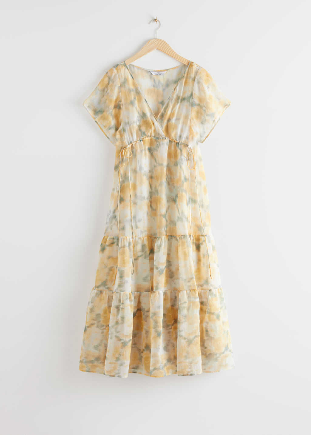 Sheer Lyocell Blend Maxi Dress - Yellow Florals - Summer dresses - & Other Stories