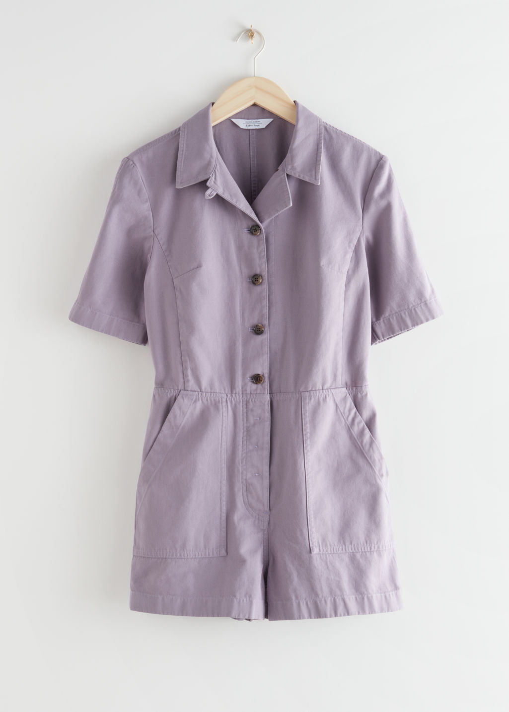 Short Workwear Boilersuit - Lilac - Jumpsuits & Playsuits - & Other Stories - Click Image to Close
