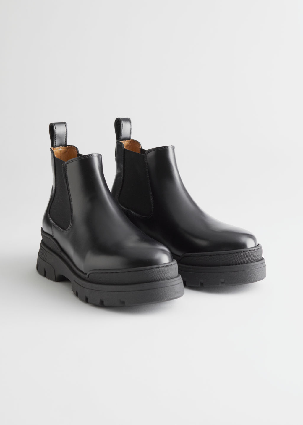 Chunky Leather Chelsea Boots - Black - Chelseaboots - & Other Stories - Click Image to Close