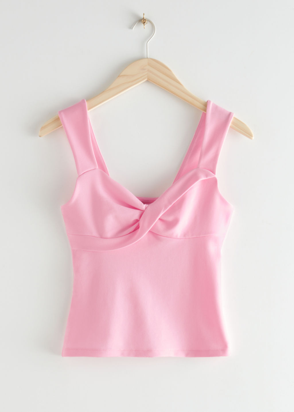 Twisted Bust Sweetheart Top - Pink - Tops & T-shirts - & Other Stories - Click Image to Close