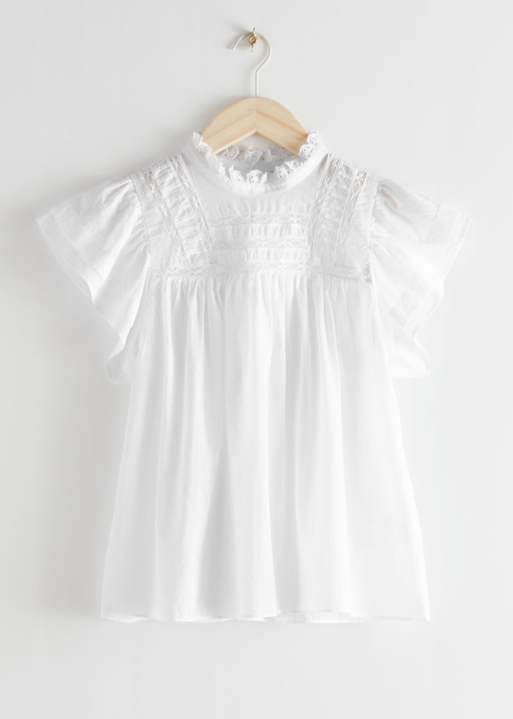 Frilled Lace Top - White - Blouses - & Other Stories