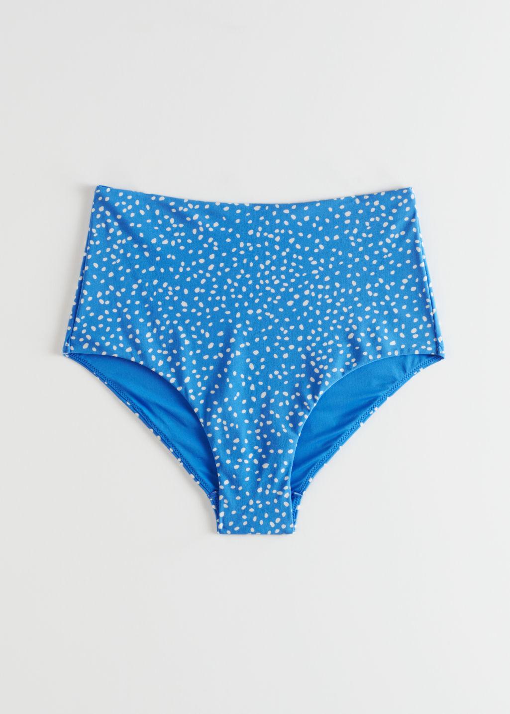 Printed High Waisted Bikini Briefs - Blue Dots - Bottoms - & Other Stories - Click Image to Close
