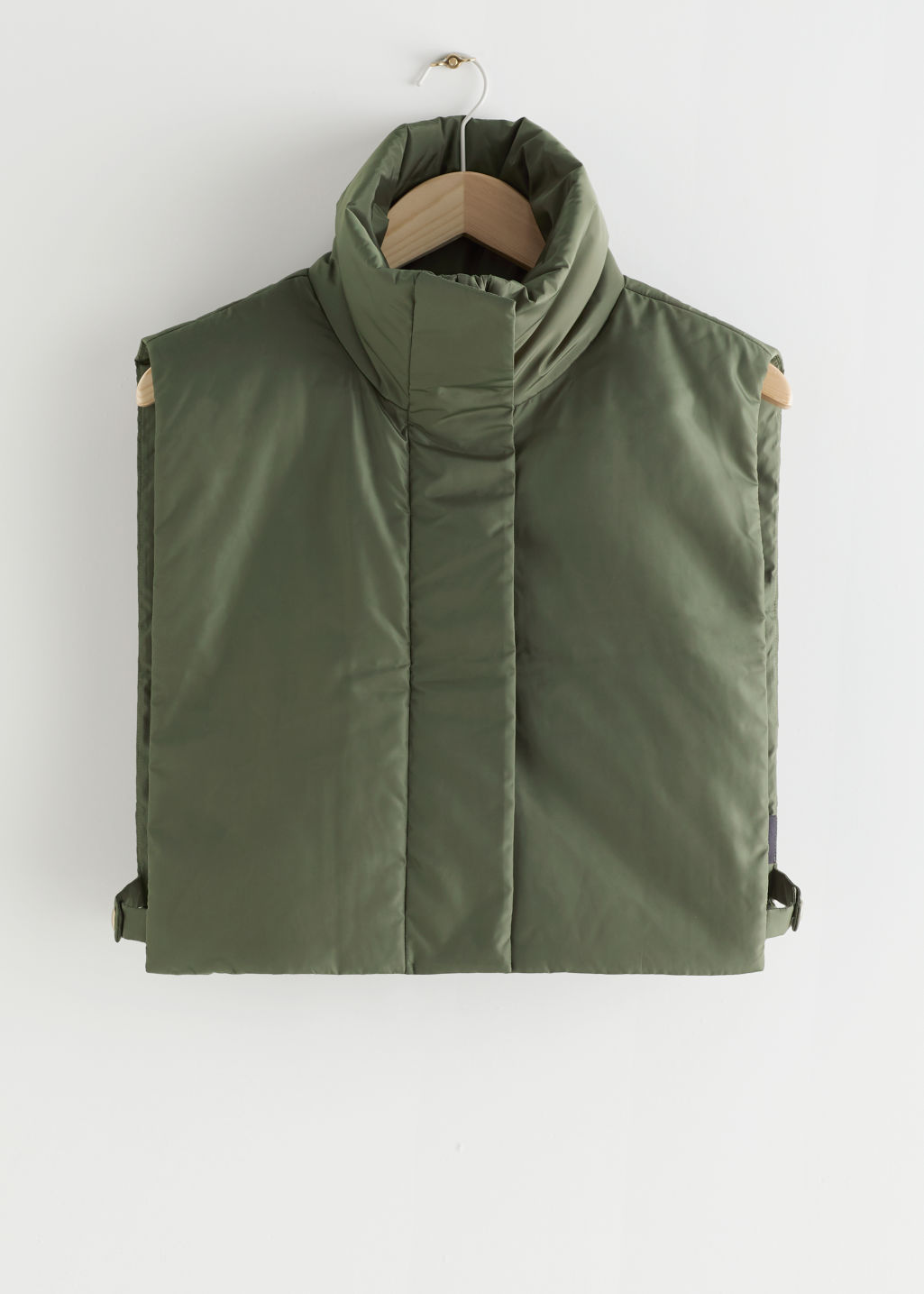 Padded Turtleneck Zip Collar - Khaki Green - Fall & Winterscarves - & Other Stories
