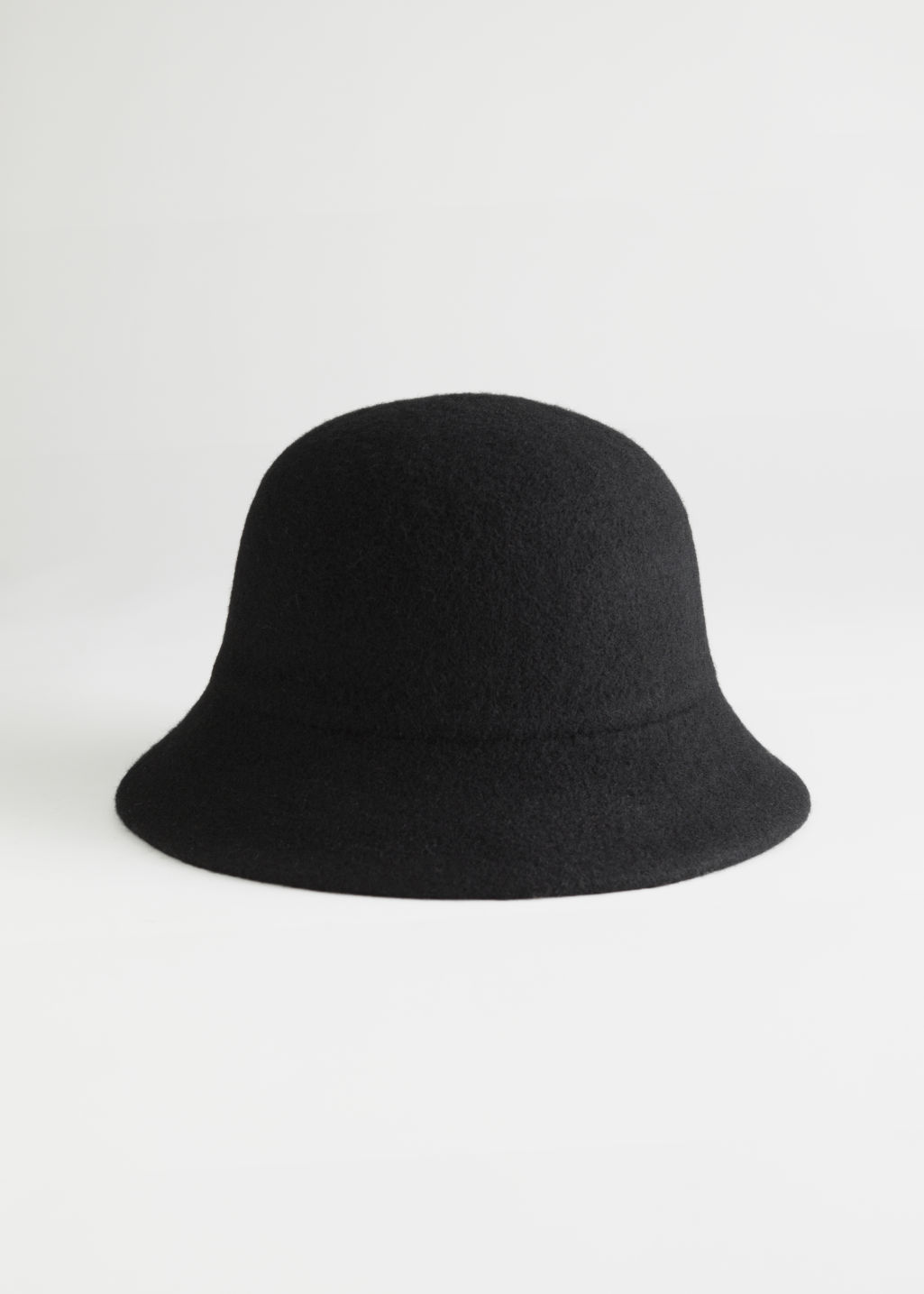 Wool Blend Structured Bucket Hat - Black - Hats - & Other Stories