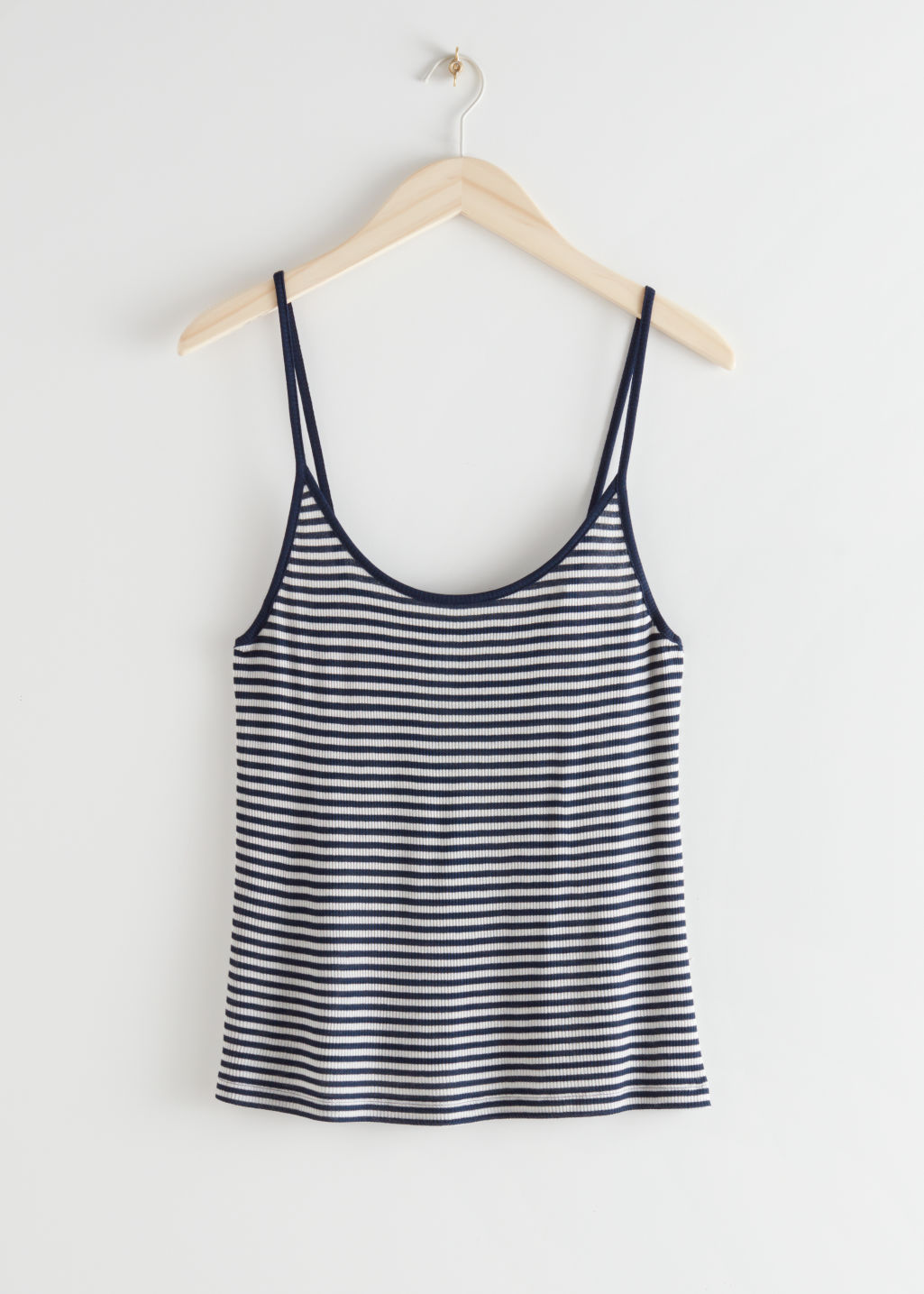 Spaghetti Strap Tank Top - White Stripes - Tanktops & Camisoles - & Other Stories - Click Image to Close