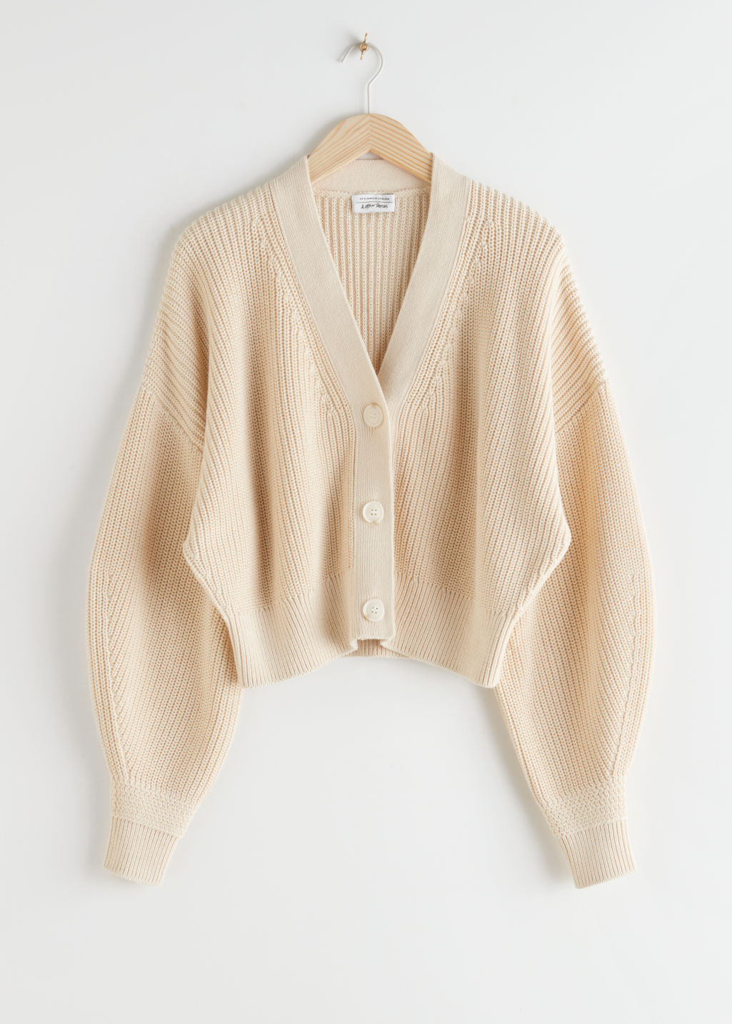 Cropped Cardigan - Creme - Cardigans - & Other Stories