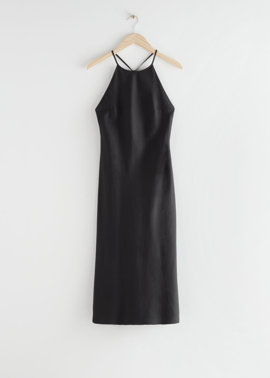 Back Strap Midi Dress - Black - Midi dresses - & Other Stories