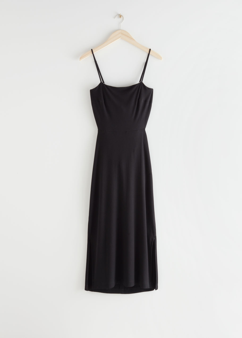 Open Back Midi Dress - Black - Midi dresses - & Other Stories