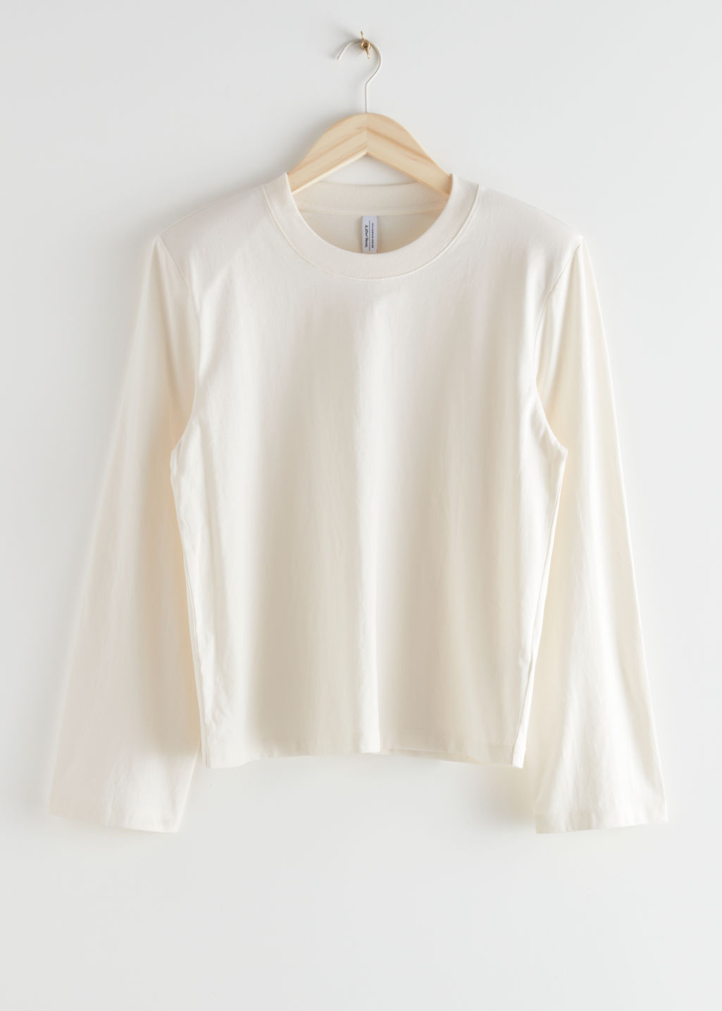 Relaxed Padded Shoulder Top - Creme - Tops & T-shirts - & Other Stories