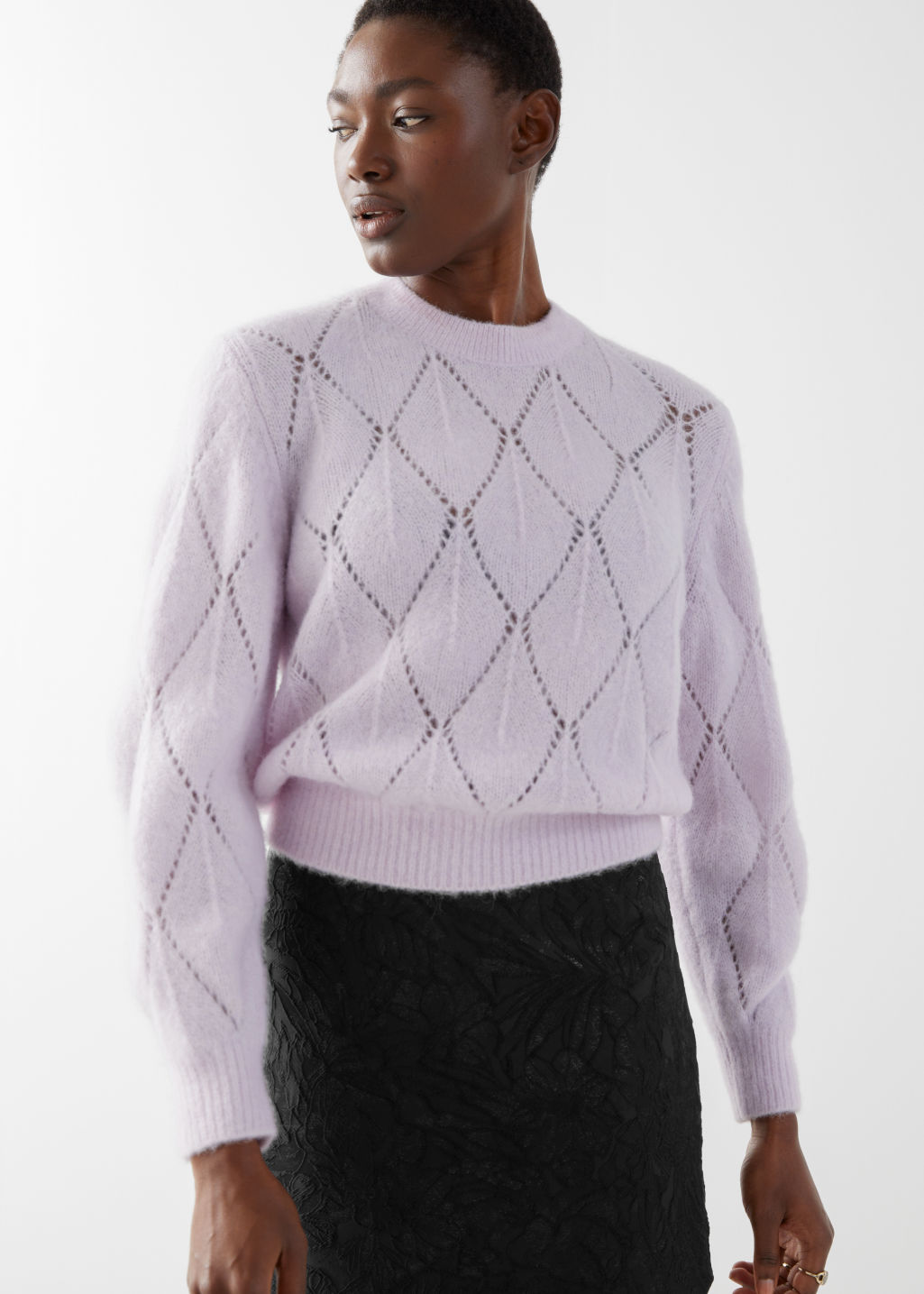 Alpaca Blend Knit Sweater - Lilac - Sweaters - & Other Stories - Click Image to Close