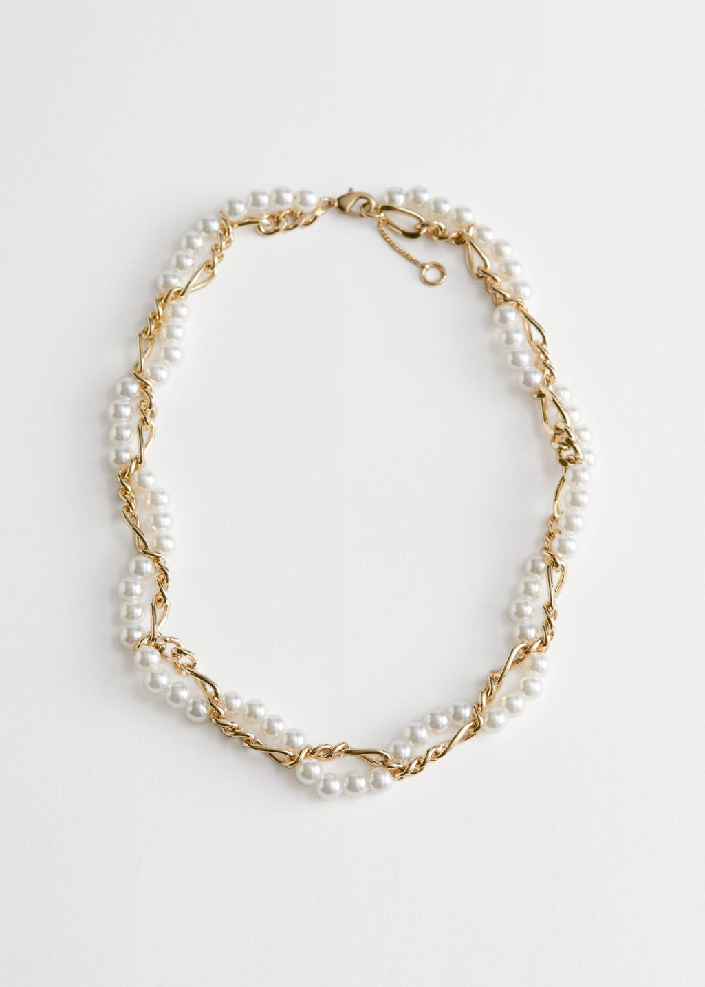 Twisted Pearl Chain Necklace - Gold - Necklaces - & Other Stories - Click Image to Close