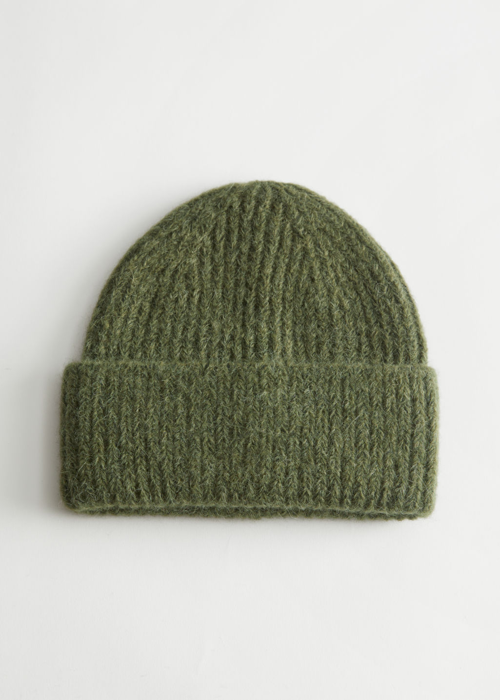 Ribbed Knit Beanie Hat - Green - Beanies - & Other Stories