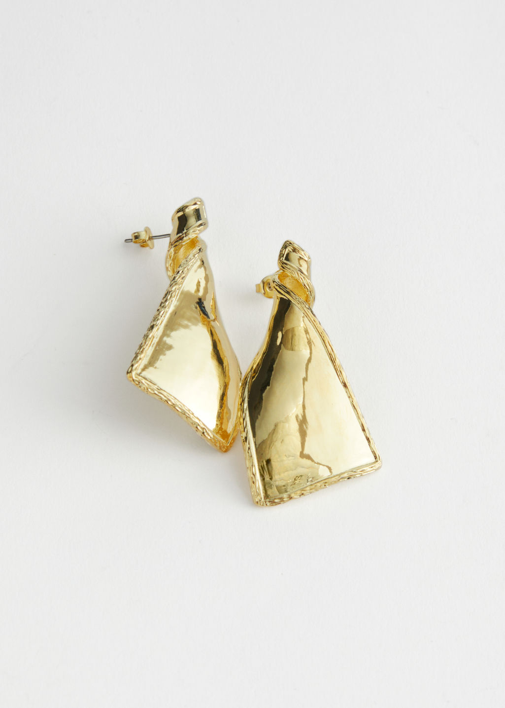 Twisted Pendant Earrings - Gold - Drop earrings - & Other Stories - Click Image to Close