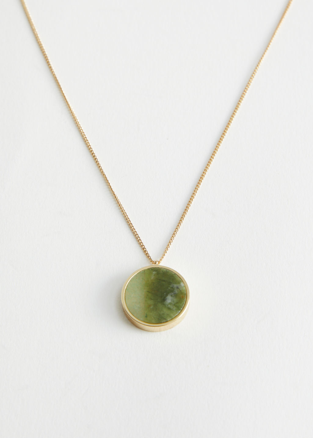 Duo Tone Stone Pendant Necklace - Green - Pendants - & Other Stories
